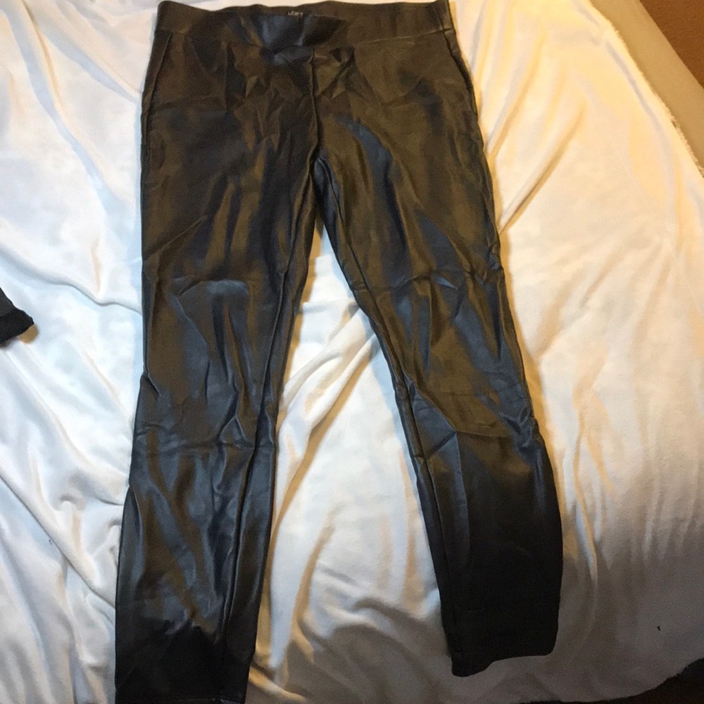 Faux leather pants